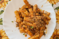 Rigatoni con crema di melanzane e ricotta